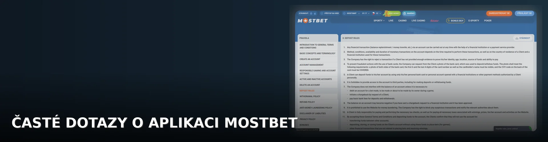 Mostbet - aplikace