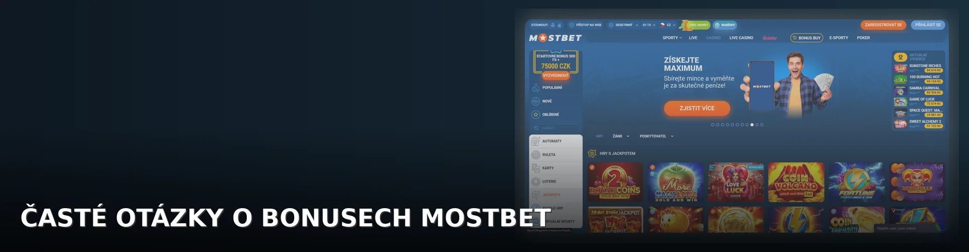 Mostbet - bonusy