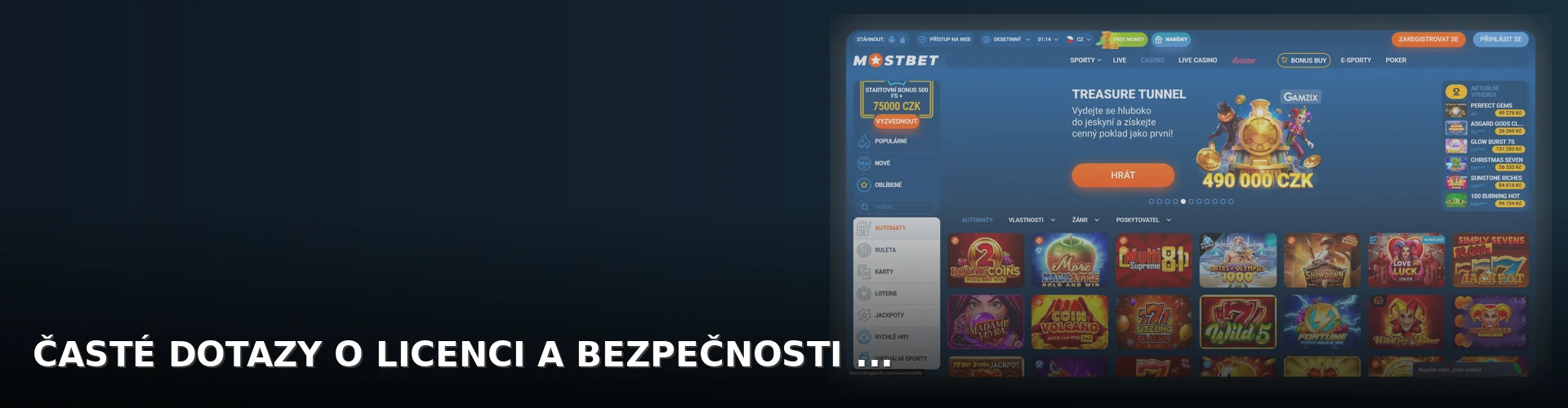 Mostbet - licence