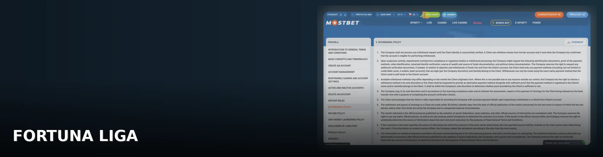 Mostbet sportovni sazky
