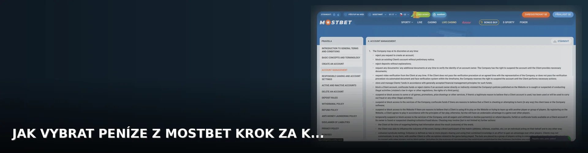 Mostbet - vyber_penez